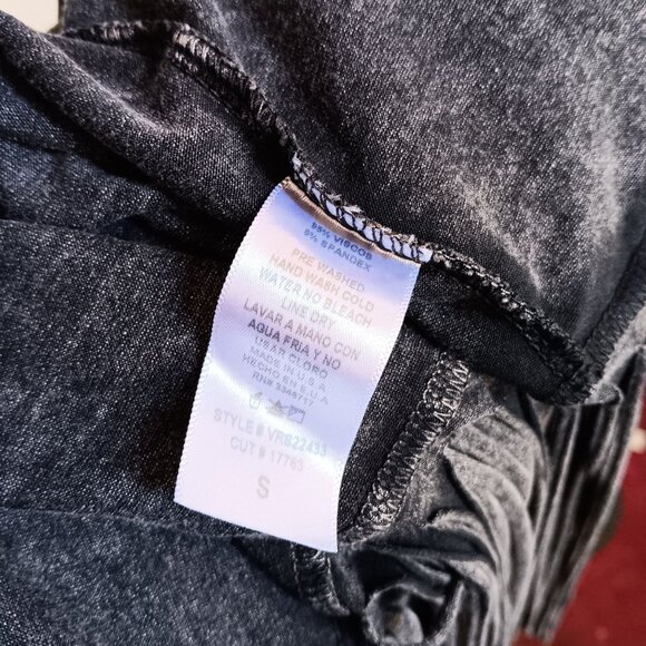 Vigoss Women's Small Shirt Studded Hippy Biker Vest Gray Fringe Sleeveless USA - Picture 5 of 5